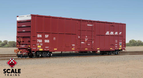 ScaleTrains Rivet Counter HO Trinity 60' 7500 8' Double-Plug-Door High-Cube Boxcar - BNSF #760966