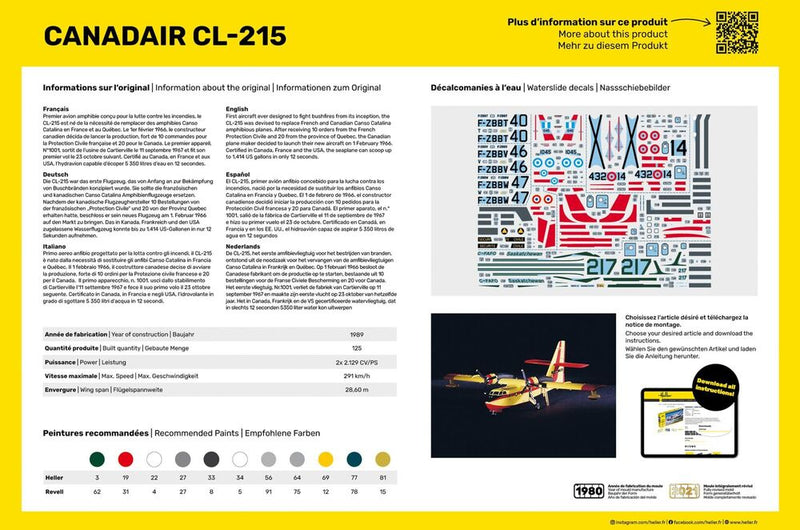 Load image into Gallery viewer, Heller 1/72 Canadair CL-215 Super Scooper - Kit
