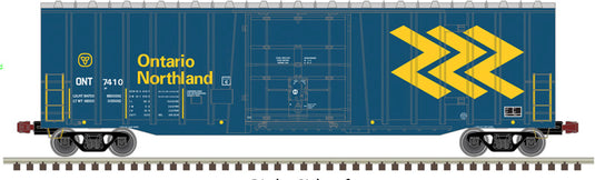 Atlas HO wagon couvert NSC 5277 Ontario Northland bleu et jaune