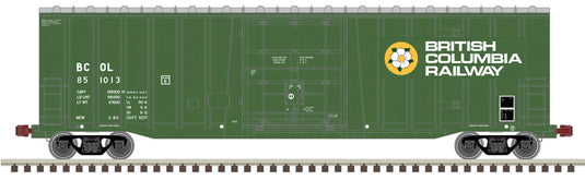 Atlas HO wagon couvert NSC 5277 British Columbia Railway vert blanc jaune
