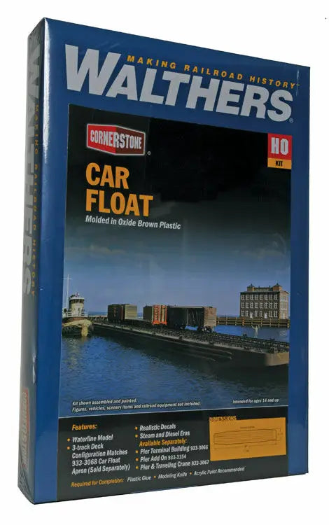 Walthers Cornerstone Railroad Car Float -- Kit - 39 x 5-1/2 x 1  99.1 x 14 x 2.5cm