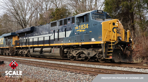 ScaleTrains Rivet Counter HO GE ES44AH w/DCC & Sound - CSX/Heritage/Georgia Railroad/GA #1834