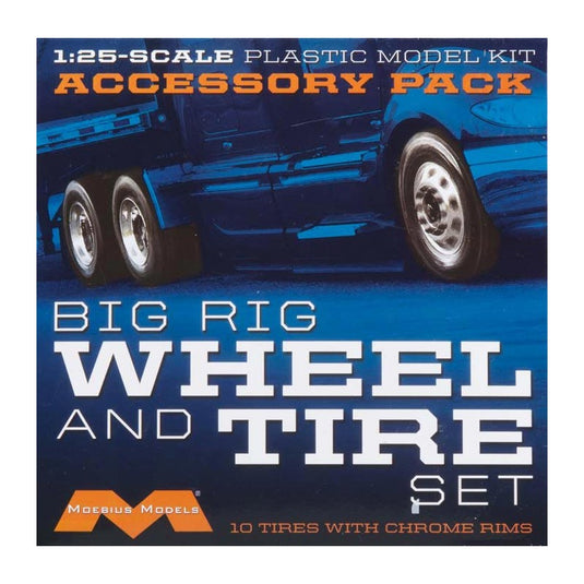 Moebius 1/25 Big Rig Wheel and Tire Set