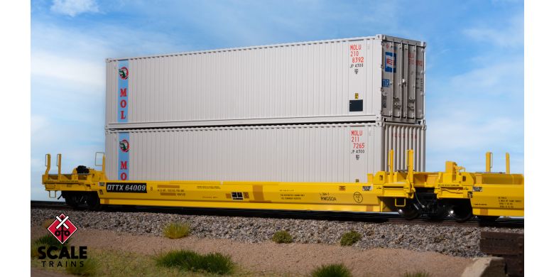 ScaleTrains Operator HO 40’ Modern Angled Container - MOL – Modèle B.T.