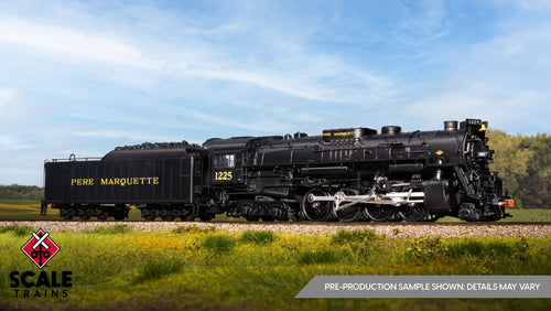Fox Valley HO 2-8-4 Berkshire Steam w/DCC & Sound - Pere Marquette (Excursion 2009+) : #1225