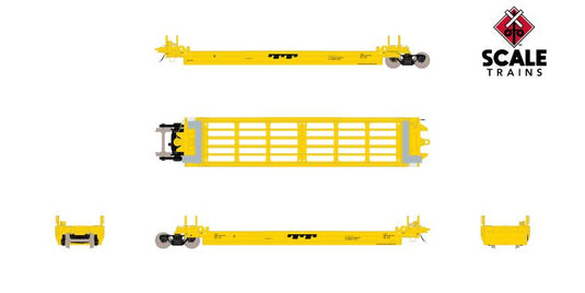 ScaleTrains Rivet Counter HO Pullman-Standard Trinity Backpacker Well Car Set (5), Trailer Train/As-Delivered