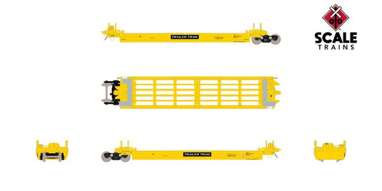 ScaleTrains Rivet Counter HO Pullman-Standard Trinity Backpacker Well Car Set (5), Trailer Train/As-Delivered