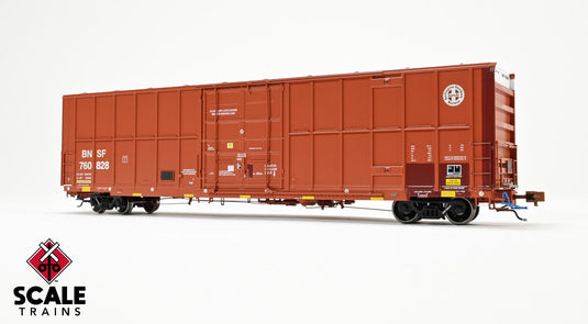 ScaleTrains Rivet Counter HO Trinity 60' 7500 8' Double-Plug-Door High-Cube Boxcar - BNSF (Patched)