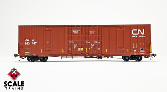 ScaleTrains Rivet Counter HO Trinity 60' 7500 8' Double-Plug-Door High-Cube Boxcar - Canadian National