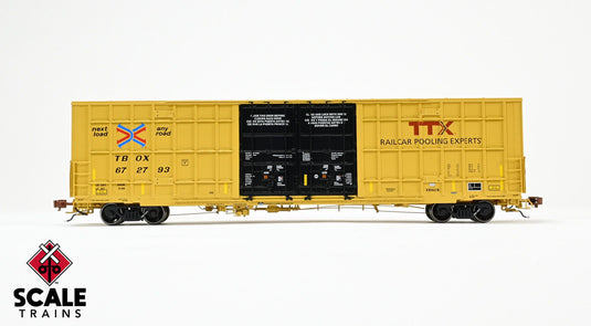 ScaleTrains Rivet Counter HO Trinity 60' 7500 8' Double-Plug-Door High-Cube Boxcar - TTX