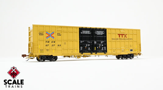 ScaleTrains Rivet Counter HO Trinity 60' 7500 8' Double-Plug-Door High-Cube Boxcar - TTX