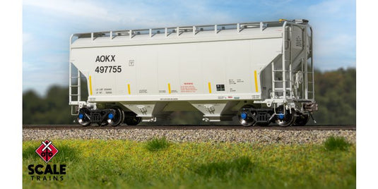 ScaleTrains Rivet Counter HO – Covered Hopper Gunderson 3250 – Greenbrier Management Services (AOKX)