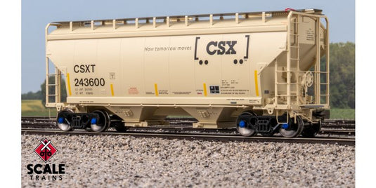 ScaleTrains Rivet Counter HO – Covered Hopper Gunderson 3250 – CSX (Boxcar Logo)