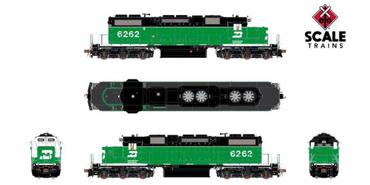 ScaleTrains Rivet Counter HO Scale EMD SD38-2, Burlington Northern/White Face/Beacon