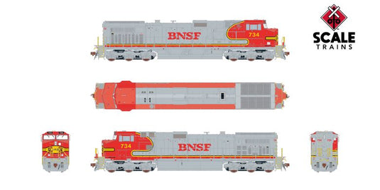 ScaleTrains Rivet Counter HO GE DASH 9-44CW w/DCC & Sound - BNSF/Warbonnet/BNSF Nose Lettering