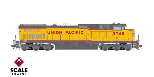 ScaleTrains Rivet Counter HO GE DASH 9-44CW w/DCC & Sound - Union Pacific #9748 Winged Nose Logo/Red Sill Stripe