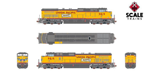 ScaleTrains Rivet Counter HO GE DASH 9-44CW w/DCC & Sound - Union Pacific #9819 Winged Nose Logo/