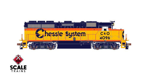 ScaleTrains Rivet Counter HO EMD GP40 Phase III w/DCC & Sound - Chessie System/C&OChessie System/C&O