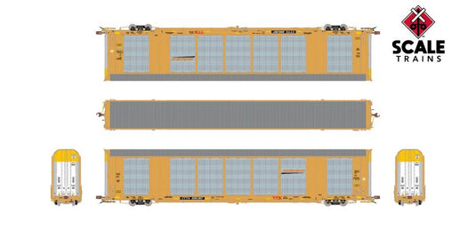 ScaleTrains Rivet Counter HO Scale Gunderson Multi-Max Autorack, BNSF/Yellow/CTTX