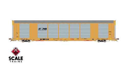 ScaleTrains Rivet Counter HO Scale Gunderson Multi-Max Autorack, Norfolk Southern/Horsehead/Large Panel Perforations/Globehopper Tracker/TTGX