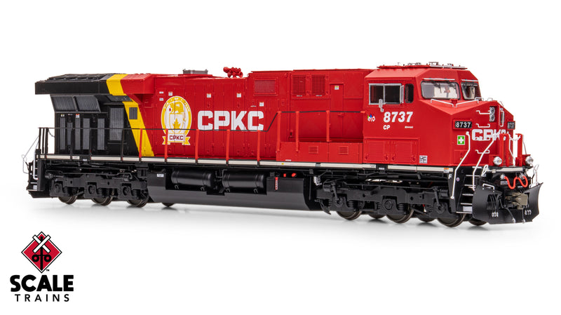 Chargez l'image dans la visionneuse de la galerie, ScaleTrains Rivet Counter HO GE ES44AC w/DCC &amp; Sound - CPKC #8737
