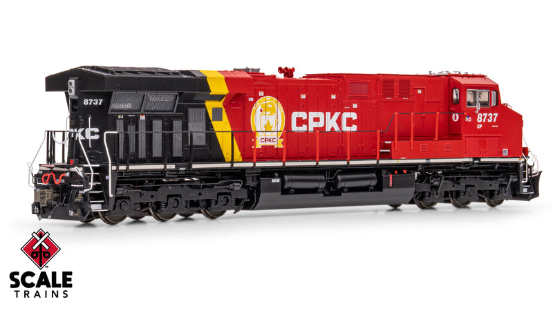 Chargez l'image dans la visionneuse de la galerie, ScaleTrains Rivet Counter HO GE ES44AC w/DCC &amp; Sound - CPKC #8737
