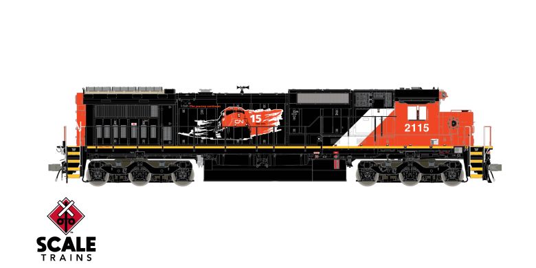 Chargez l'image dans la visionneuse de la galerie, ScaleTrains Rivet Counter HO – Locomotive GE Dash 8-40C DCC et son – Canadien National (15 ans, avec lumière DPU)

