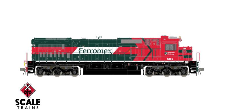 Chargez l'image dans la visionneuse de la galerie, ScaleTrains Rivet Counter HO – Locomotive GE C30-S7MP DCC et son – Ferromex (Diabla, avec gyrophare)
