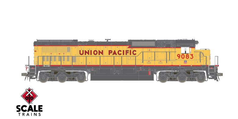 Chargez l'image dans la visionneuse de la galerie, ScaleTrains Rivet Counter HO – Locomotive GE Dash 8-40C DCC et son – Union Pacific (Lightning Stripe)
