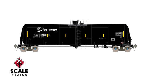 ScaleTrains Rivet Counter HO Trinity 31K Tank Car w/Head Shields - Ferromex/Black/Diesel Fuel/FXE