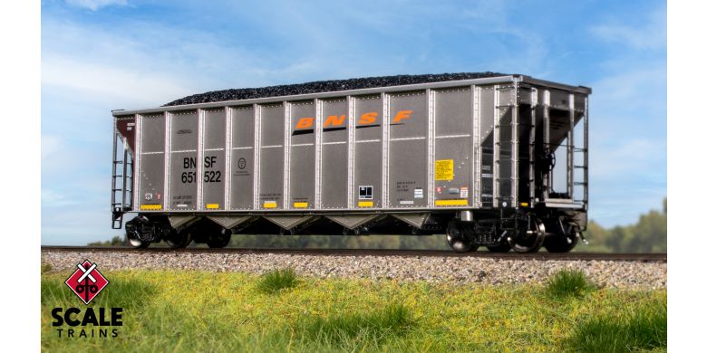 Chargez l'image dans la visionneuse de la galerie, ScaleTrains Rivet Counter HO Trinity RD-6 Coal Hopper - BNSF/Heritage III
