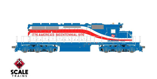 ScaleTrains Rivet Counter HO – EMD SD40-2 Milwaukee Road Bicentennial nº 156, version 1976