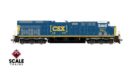 ScaleTrains Rivet Counter HO – Locomotive GE ET44AC DCC et son – CSX (autocollant DP)