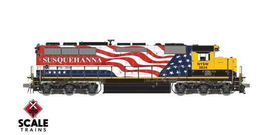 ScaleTrains Rivet Counter HO – EMD SD45 Susquehanna America 250 nº 3634