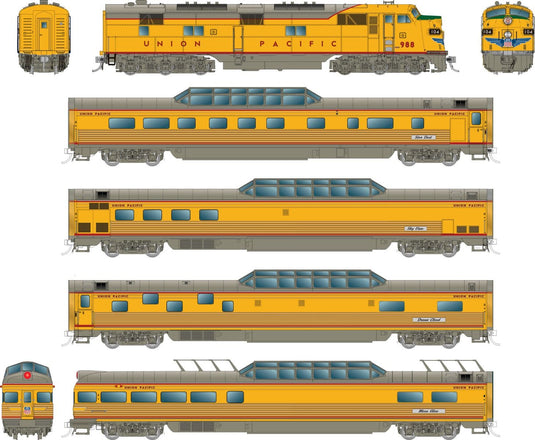 Rapido Trains HO EMD Train of Tomorrow (DC/DCC/Sound): Union Pacific Set