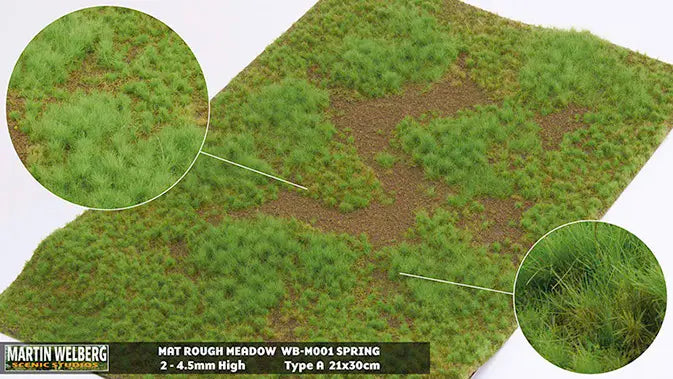 Chargez l'image dans la visionneuse de la galerie, Martin Welberg – Tapis de prairie sauvage (Rough Meadow) – Printemps – type A (Spring) / Herbe seule (Grass) (440-M001)
