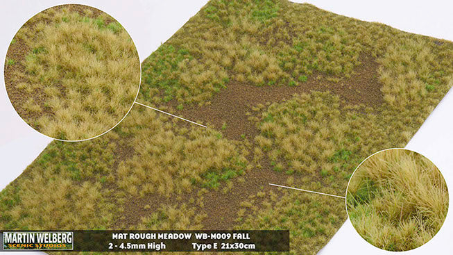 Chargez l'image dans la visionneuse de la galerie, Martin Welberg – Tapis de prairie sauvage (Rough Meadow) – Automne – type E (Fall) / Herbe seule (Grass) (440-M009)
