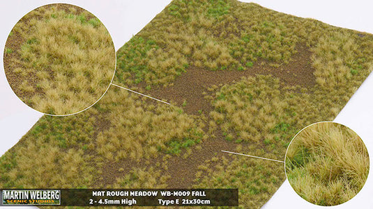 Martin Welberg – Tapis de prairie sauvage (Rough Meadow) – Automne – type E (Fall) / Herbe seule (Grass) (440-M009)
