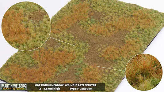 Martin Welberg – Tapis de prairie sauvage (Rough Meadow) – Fin d'hiver – type G (Late Winter) / Herbe seule (Grass) (440-M013)