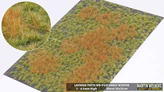 Load image into Gallery viewer, Martin Welberg – Touffes d'herbe étagées (Layered Tufts) – 2-4,5 mm / Début d'hiver (Early Winter) (440-P247)
