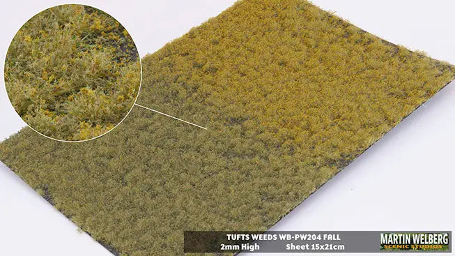 Chargez l'image dans la visionneuse de la galerie, Martin Welberg – Touffes d'herbe avec mauvaises herbes (Tufts with Weeds) – 2 mm / Automne (Fall) (440-PW204)
