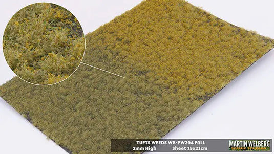 Martin Welberg – Touffes d'herbe avec mauvaises herbes (Tufts with Weeds) – 2 mm / Automne (Fall) (440-PW204)