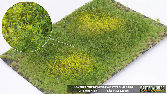 Martin Welberg – Touffes d'herbe étagées avec mauvaises herbes (Layered Tufts with Weeds) – 2-6 mm / Printemps (Spring) (440-PW261)