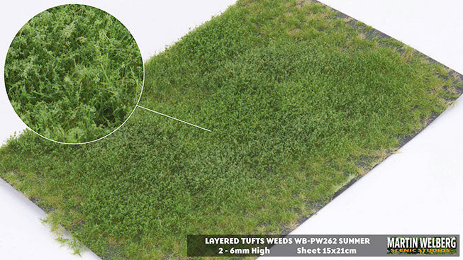 Chargez l'image dans la visionneuse de la galerie, Martin Welberg – Touffes d'herbe étagées avec mauvaises herbes (Layered Tufts with Weeds) – 2-6 mm / Été (Summer) (440-PW262)
