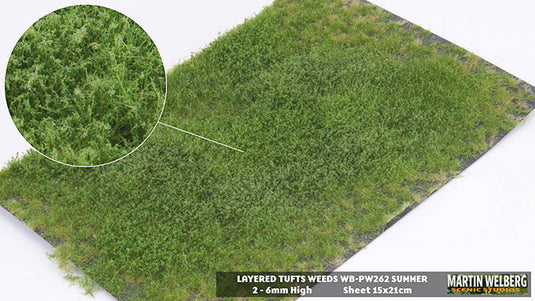 Martin Welberg – Touffes d'herbe étagées avec mauvaises herbes (Layered Tufts with Weeds) – 2-6 mm / Été (Summer) (440-PW262)