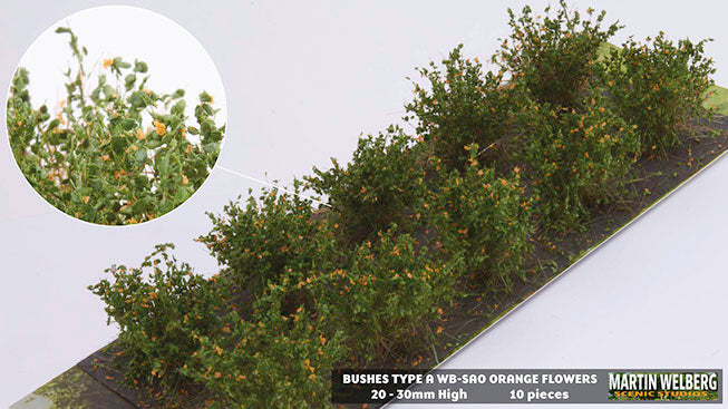 Load image into Gallery viewer, Martin Welberg – Buissons (Bushes) – Type A / Fleurs orange (Orange Flowers) (440-SAO)
