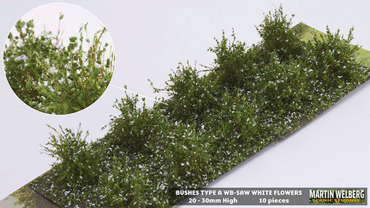Martin Welberg – Buissons (Bushes) – Type A / Fleurs blanches (White Flowers) (440-SAW)