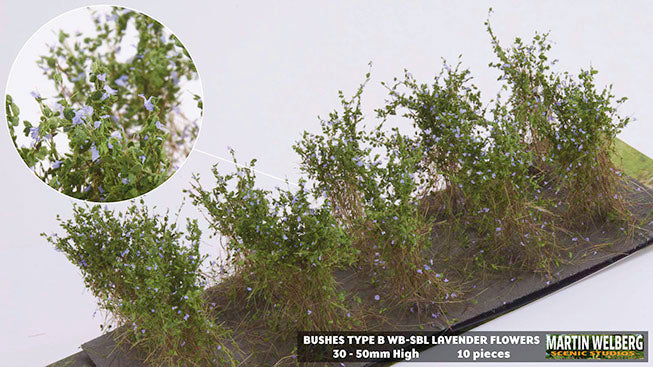 Load image into Gallery viewer, Martin Welberg – Buissons (Bushes) – Type B / Fleurs lavande (Lavender Flowers) (440-SBL)
