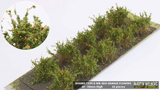 Martin Welberg – Buissons (Bushes) – Type D / Fleurs orange (Orange Flowers) (440-SDO)