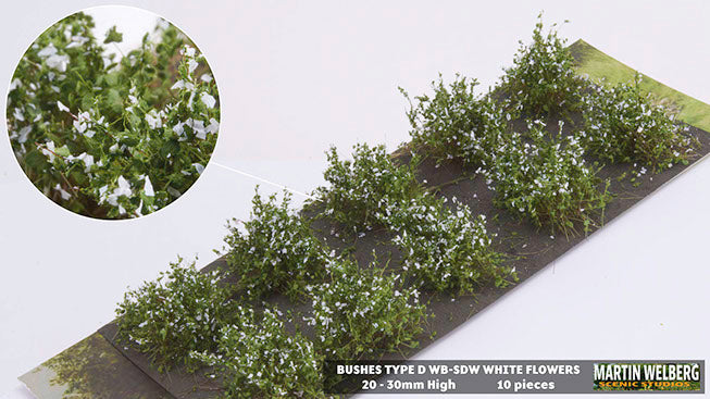 Load image into Gallery viewer, Martin Welberg – Buissons (Bushes) – Type D / Fleurs blanches (White Flowers) (440-SDW)
